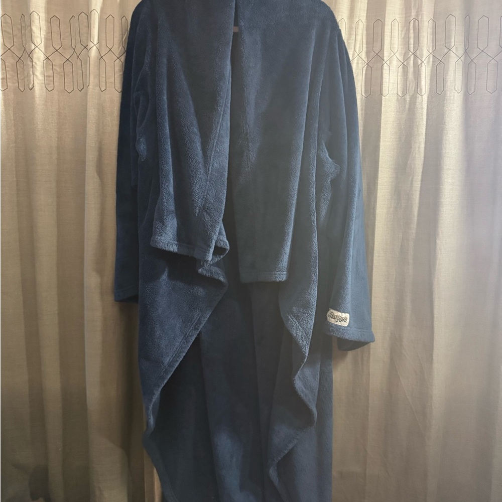 The Slanket Navy Oversized Blanket With Arm Holes